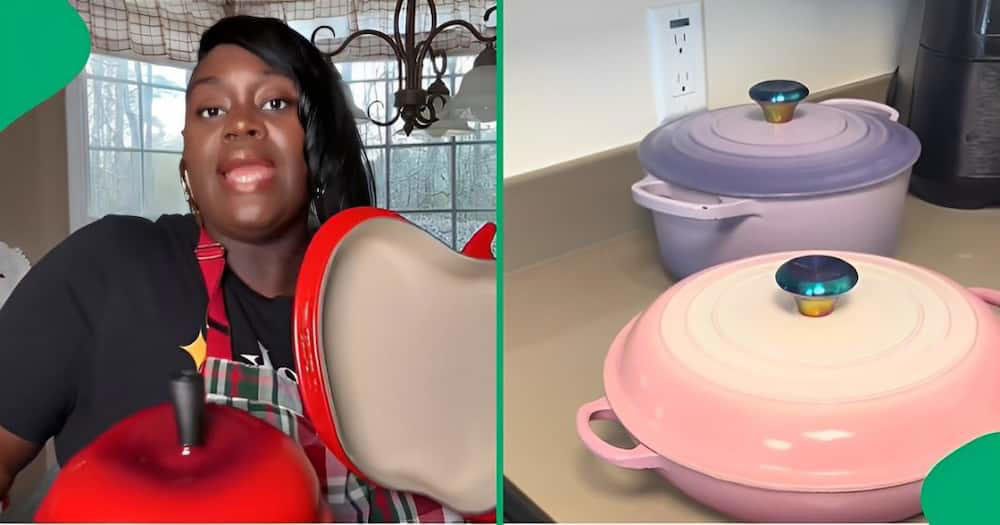 woman breaks her kitchen stove with expensive le creuset pots