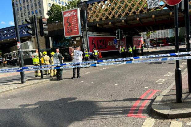 Police And Ambulance Flock To Bridge Near Waterloo Station