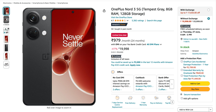 amazon, oneplus nord 3 rs 14,000 price cut on amazon makes oneplus nord ce 4 lite dead on arrival