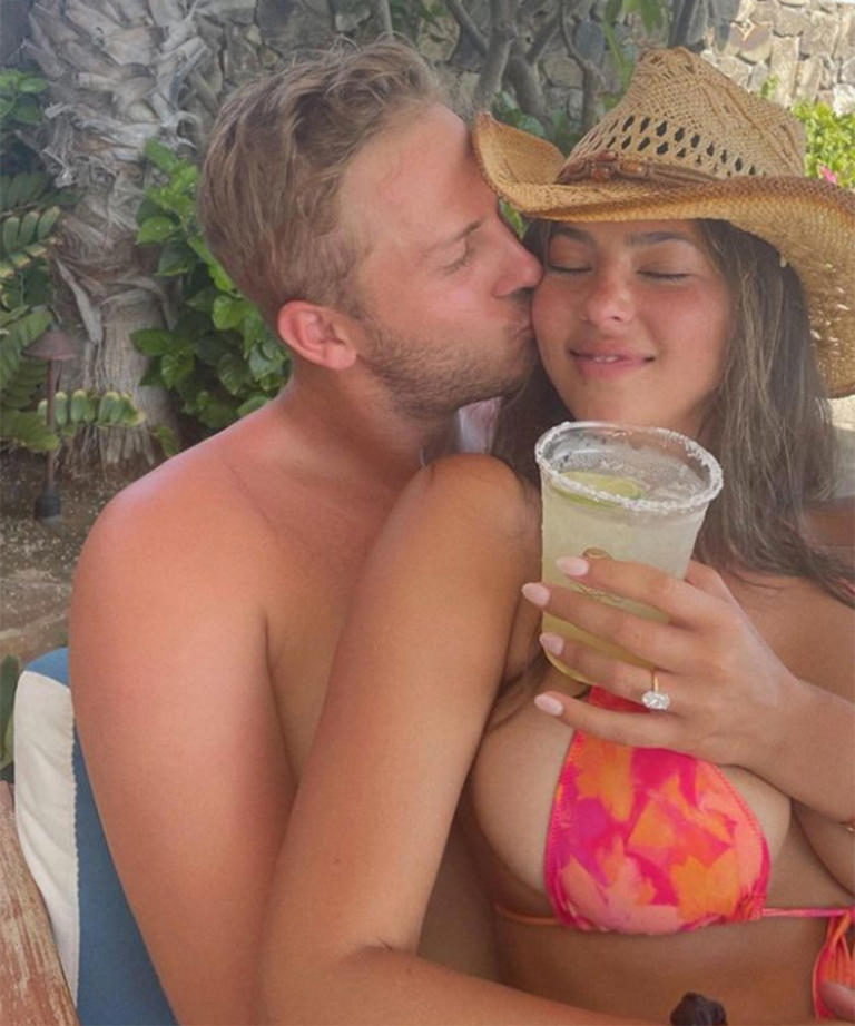 Jared Goff and Christen Harper got engaged on vacation in Cabo, Mexico on June 16, 2022. Instagram/Christen Harper