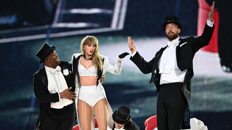 Taylor Swift Says She's Still 'Swooning Over' Travis Kelce's Eras Tour Debut After His Surprise Appearance