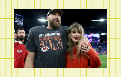 Travis Kelce Joined Taylor Swift Onstage At The ‘Eras Tour’ & The Internet’s Losing It (In A Good Way)