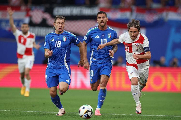 hasil euro 2024 - gol menit 98 batalkan kemenangan kroasia, italia lolos ke 16 besar