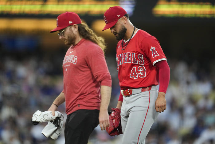 angels left-hander patrick sandoval has torn ucl, hurt on pitch to former teammate shohei ohtani