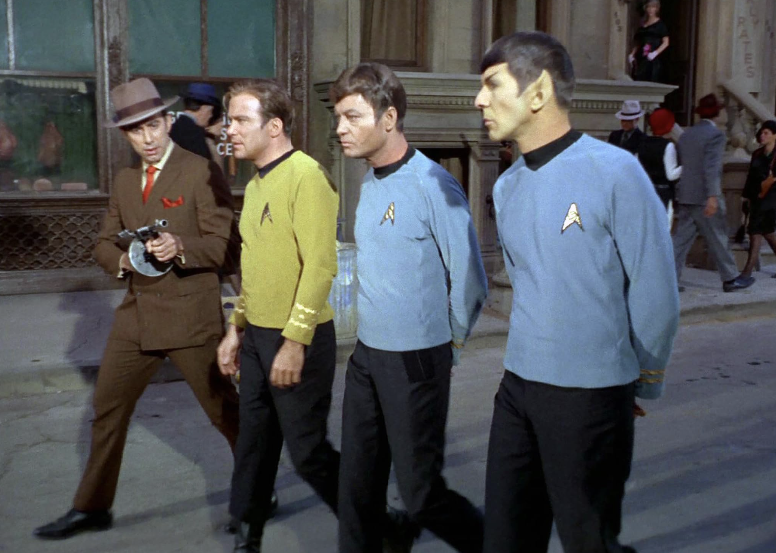 <p>- IMDb user rating: 7.7<br> - Season 2, Episode 17<br> - Director: James Komack</p>  <p>Sometimes, "Star Trek" likes to incorporate time travel to create period-piece episodes, but in the case of Season Two, Episode 17, Kirk, Spock, and McCoy land on a planet that emulates 1920s Chicago gangster culture. With Tommy guns, fedoras, and pulpy 1920s dialogue, this fun episode goes through many of the classic gangster tropes. It's a memorable episode, particularly to writer-director Quentin Tarantino, who in the late 2010s wanted to <a href="https://variety.com/feature/quentin-tarantino-star-trek-explained-1235184059/">direct a rated-R "Star Trek" movie inspired by the episode</a>.</p>