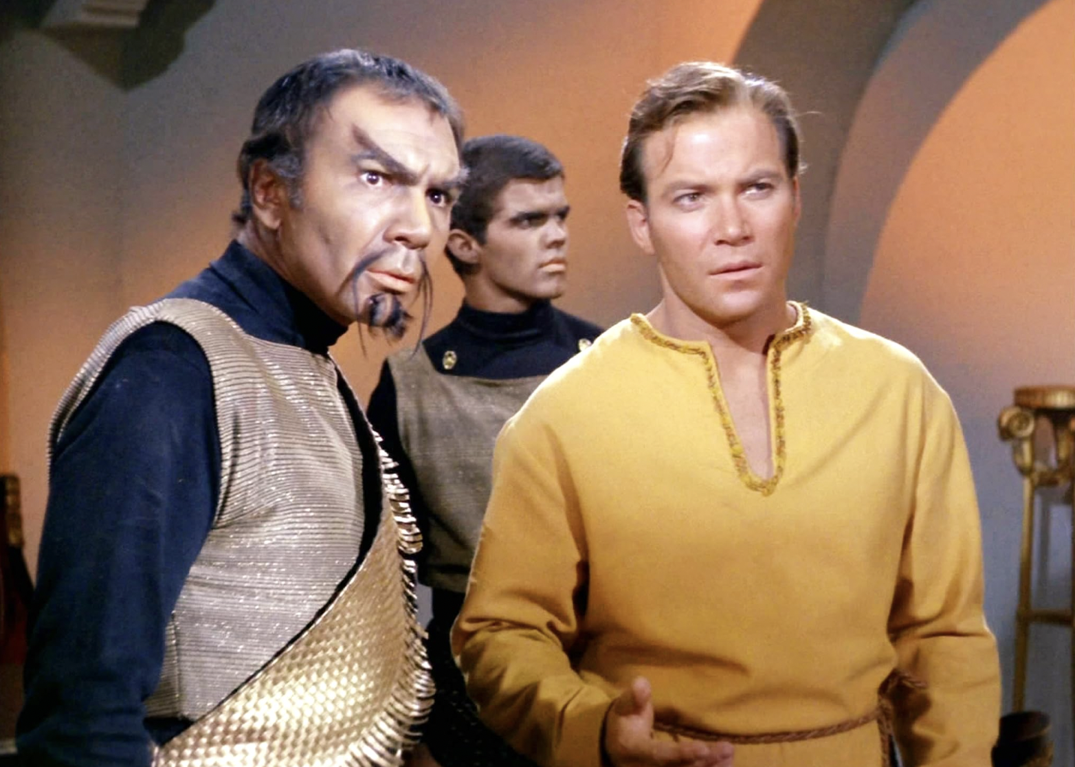 <p>- IMDb user rating: 8.1<br> - Season 1, Episode 26<br> - Director: John Newland</p>  <p>Episode 26 of Season One utilizes the Klingons as the main foes, with "Errand of Mercy" depicting the beginning of a war between the Federation and the Klingon Empire. Kirk and Spock visit a neutral planet near the Klingon Border called Organia and attempt to convince its people to resist Klingon forces in this <a href="https://www.dailydot.com/parsec/klingon-star-trek-netflix/">Cold War allegory episode</a>. While the peaceful Organians appear to be primitive at first, they soon surprise Kirk and Spock as well as the Klingons. The main antagonist, the Klingon named Kor, <a href="https://www.startrek.com/database_article/kor">returns in "Deep Space Nine."</a></p>
