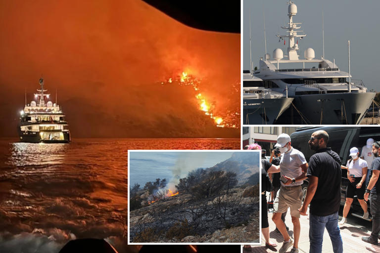 Super-yacht crew setting off fireworks allegedly sparks catastrophic blaze on one of Jeff Bezos’ favorite islands