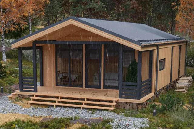 amazon, you can snag a tiny home with 2 bedrooms, 2 bathrooms, a kitchen, and living room on amazon for under $34k