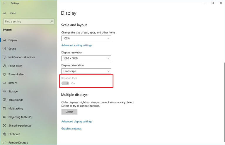 How to rotate the screen on Windows 10