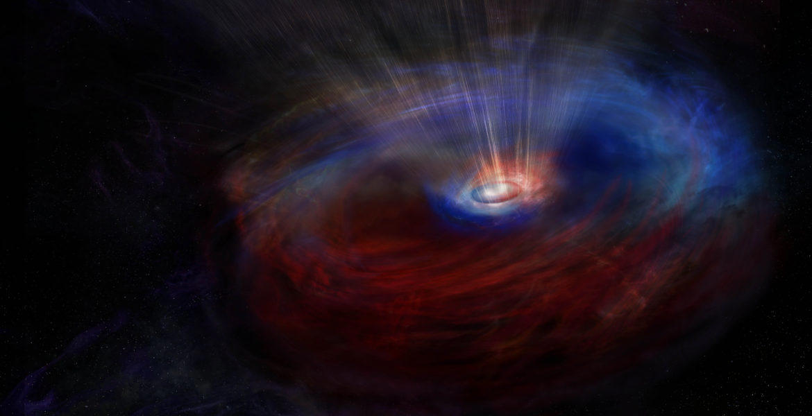 this impossibly massive black hole wasn't very hungry during the dawn of time