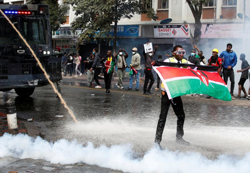 kenya's president says tax protests 'hijacked' after they turn violent