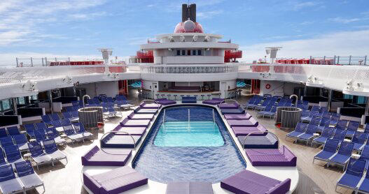 At the Virgin Voyages pools, you won't have to worry about kids splashing or spilling your adult beverage.