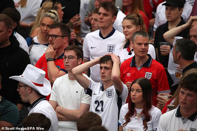 thousands of three lions fans stunned after england draw with slovenia