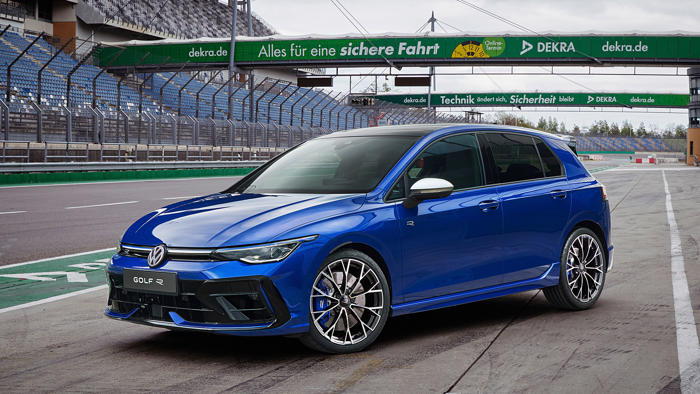the new volkswagen golf r is here, and it's now more powerful than before
