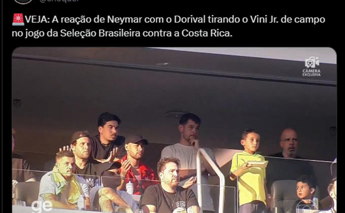 neymar discorda de dorival e fica sem entender escolha na seleção brasileira