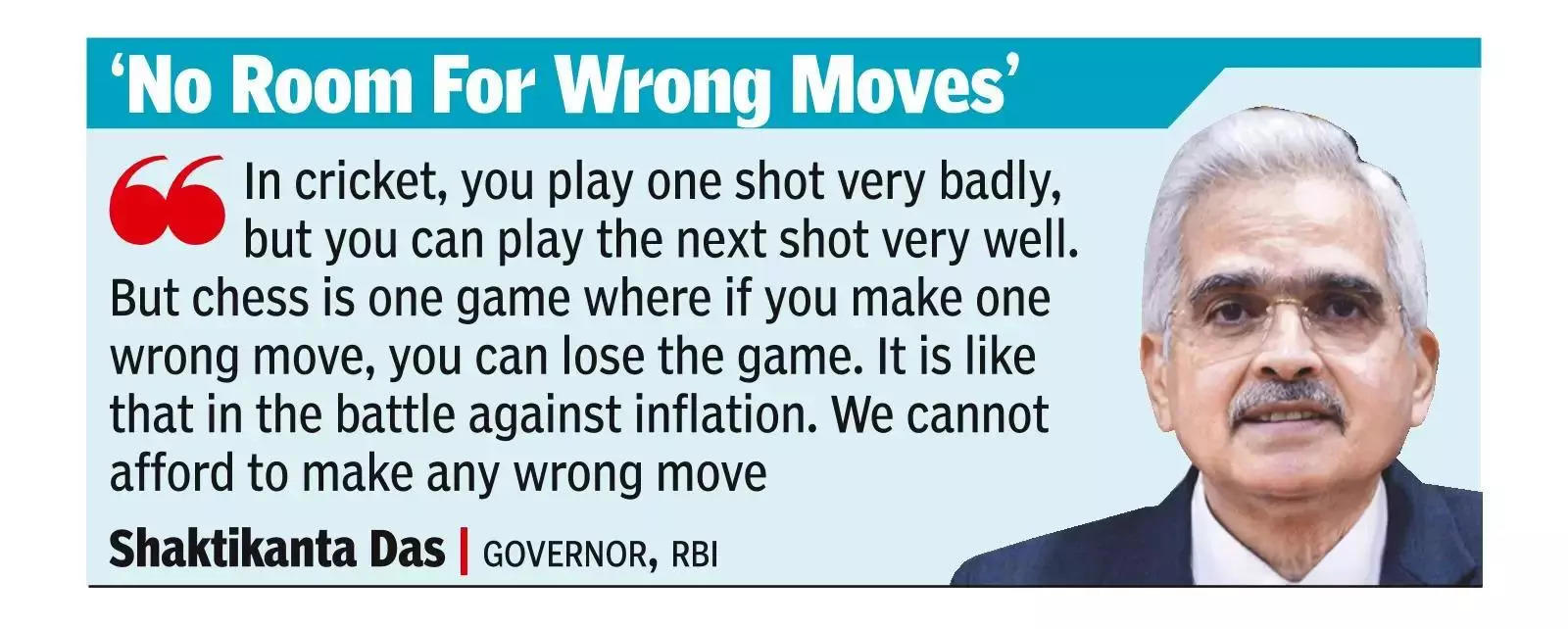 moving towards 8% growth, rbi to focus on inflation: rbi governor das