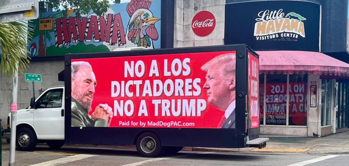“no a los dictadores. no a trump”, la campaña que relaciona a fidel castro y al líder republicano en miami