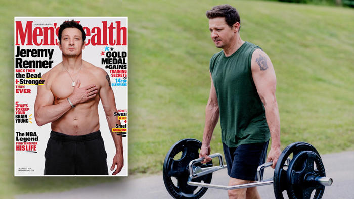 jeremy renner goes shirtless, revealing scars from near-fatal snowplow accident: 'i look great!'