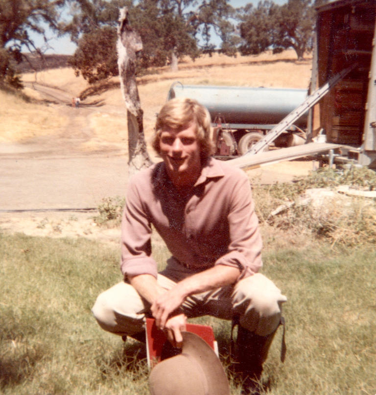 A photograph of Dean Butler on the set of "Little House on the Prairie" in 1981. Butler played Almanzo Wilder for the series' final four seasons.