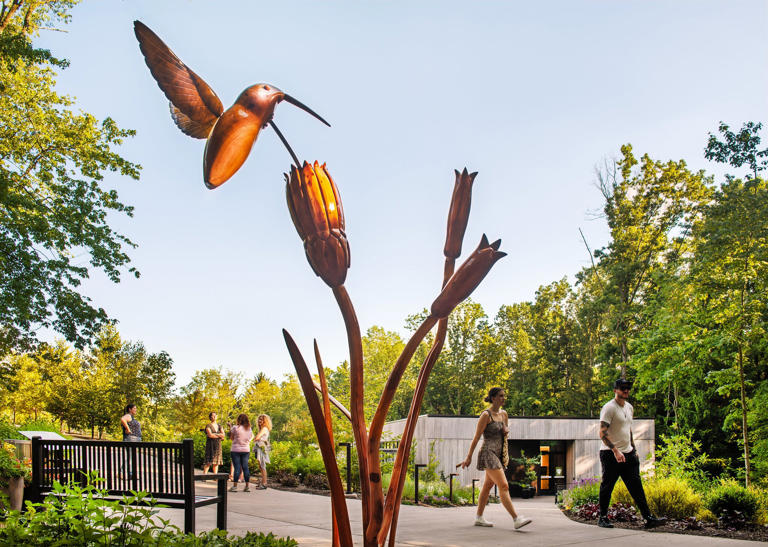 David Rogers’ "Big Bugs + Pollinators" larger-than-life exhibit runs through Sept. 15 at Pittsburgh Botanic Garden, North Fayette Township.