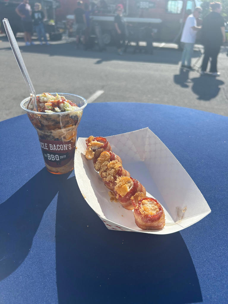 Try Pig Shots, BBQ parfait, smoked mac at Uncle Bacon's truck | Local ...