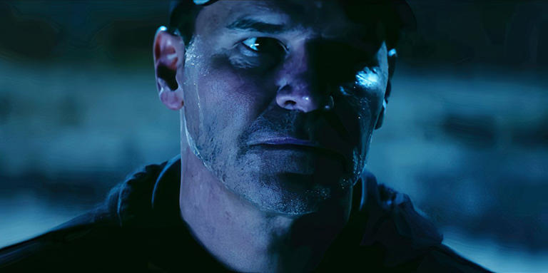 David Boreanaz standing outside in the dark in SEAL Team season 7