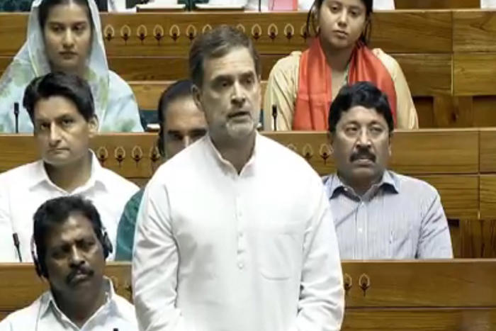 'confident you will allow us to represent the voice of the people of india': lop rahul to speaker birla