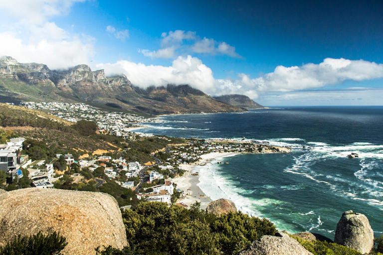 aerial view of the coast of Cape Town, South Africa