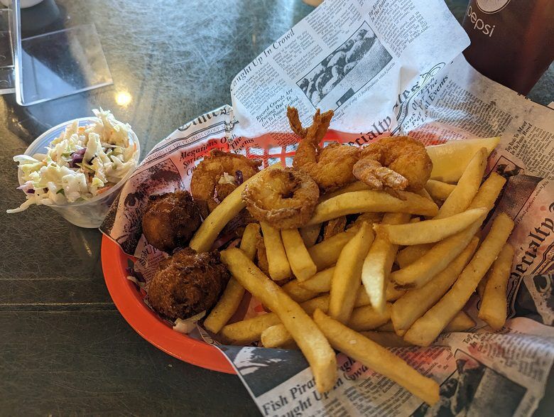 Fried Shrimp Basket, Sliders Seaside Grill, Fernandina Beach, Florida