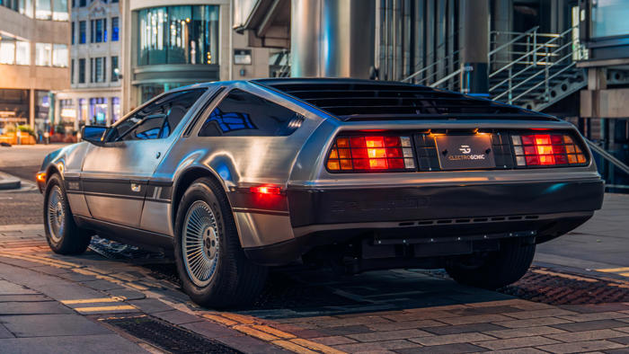 great scott: this is an all-electric delorean dmc-12, and it actually goes… a bit fast