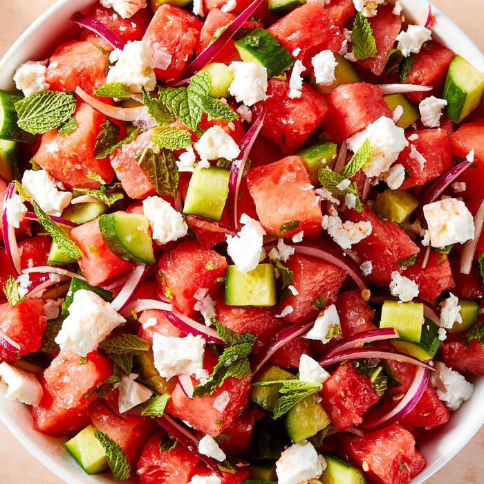 nothing says summer like watermelon feta salad