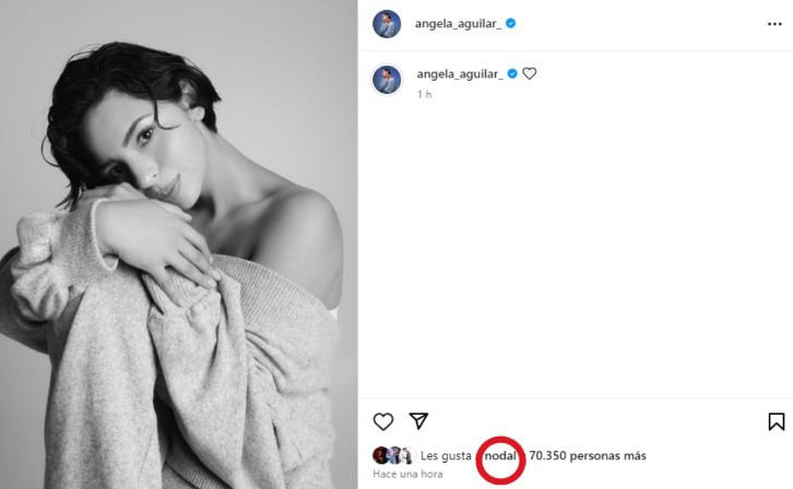 Ángela Aguilar publica foto y Christian Nodal reacciona. Especial: Instagram