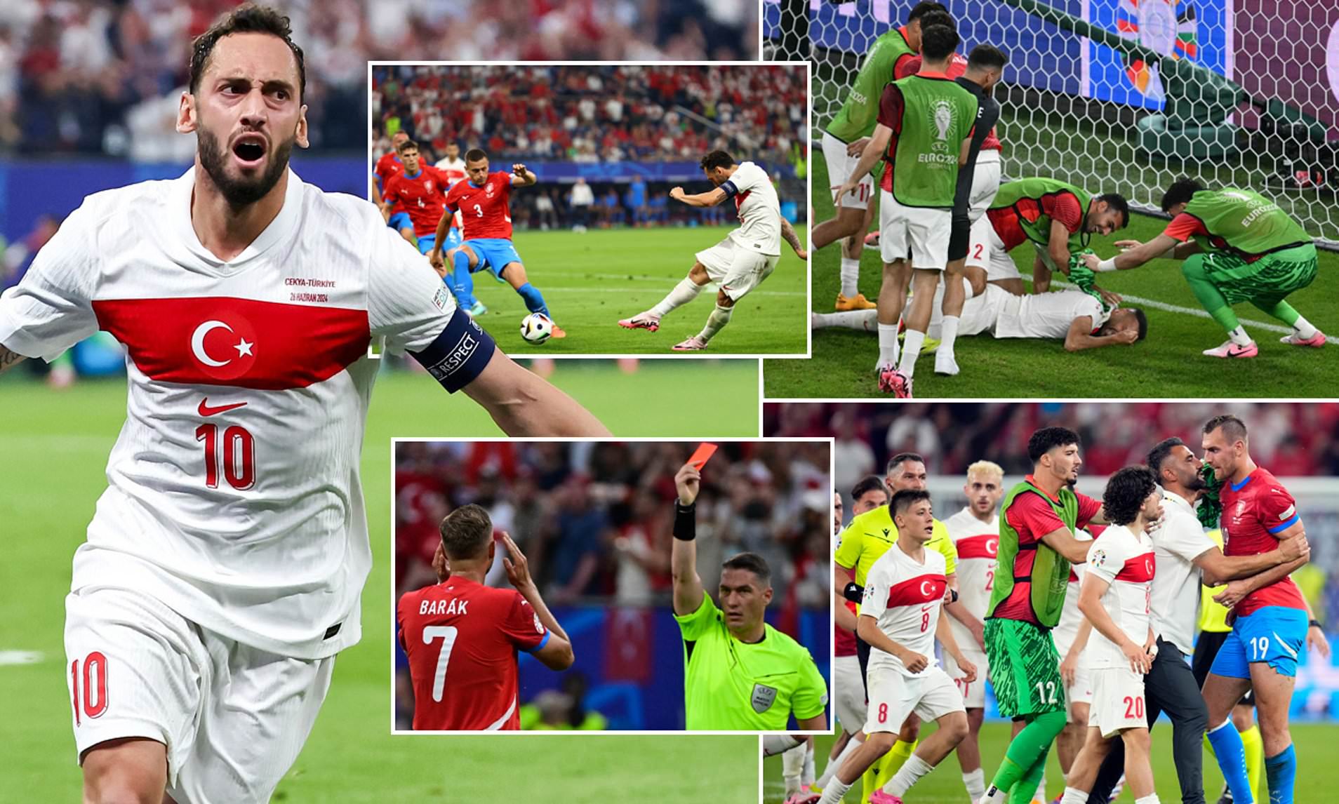 Czechia 1-2 Turkey: 10-man Czechs Are Knocked Out As Cenk Tosun's ...