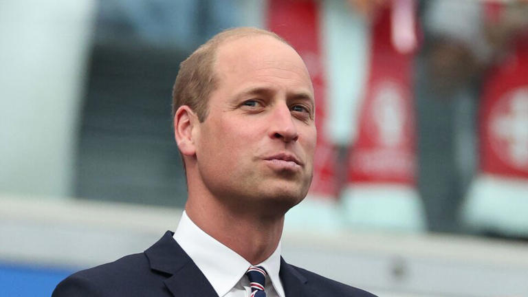 Britain's Prince William, Prince of Wales attends the UEFA Euro 2024 Group C football match between Denmark and England at the Frankfurt Arena in Frankfurt am Main on June 20, 2024. (Photo by Adrian DENNIS / AFP)