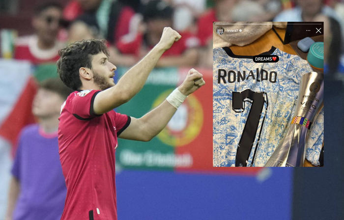 euro 2024 : comme prévu, kvaratskhelia repart avec le maillot de cristiano ronaldo après géorgie – portugal
