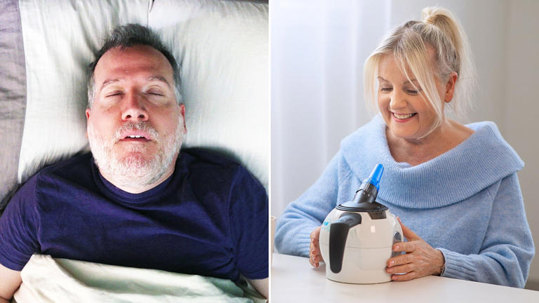 In a Finland study, a new breathing device, shown at right, has shown promising results in reducing symptoms of the disorder, according to researchers. Fox News