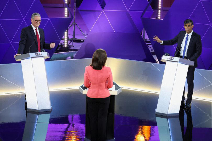 nine bombshells from starmer and sunak's 'shouty' head-to-head bbc tv election debate