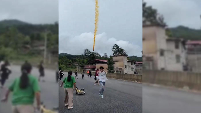 giftige trümmer von chinesischer rakete stürzen auf stadt