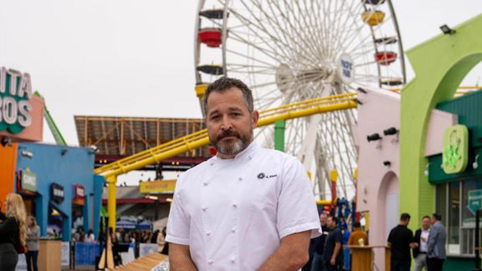 new york chef james kent leaves a mark on la with a final project at santa monica pier
