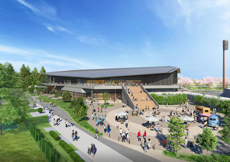 屋根の構造は絹織物をイメージ…国内最大 群馬・敷島公園の新水泳場 28年オープン予定