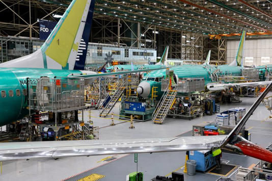 Boeing 737 MAX aircraft are assembled at the company’s plant in Renton, Washington, U.S. June 25, 2024. Jennifer Buchanan/Pool via REUTERS