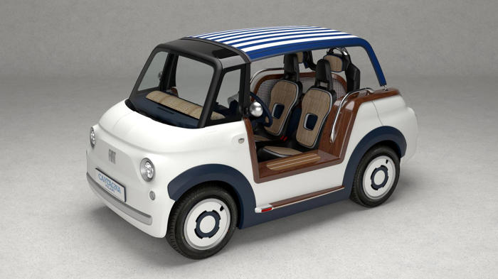 how sweet is this little roofless version of the fiat topolino?