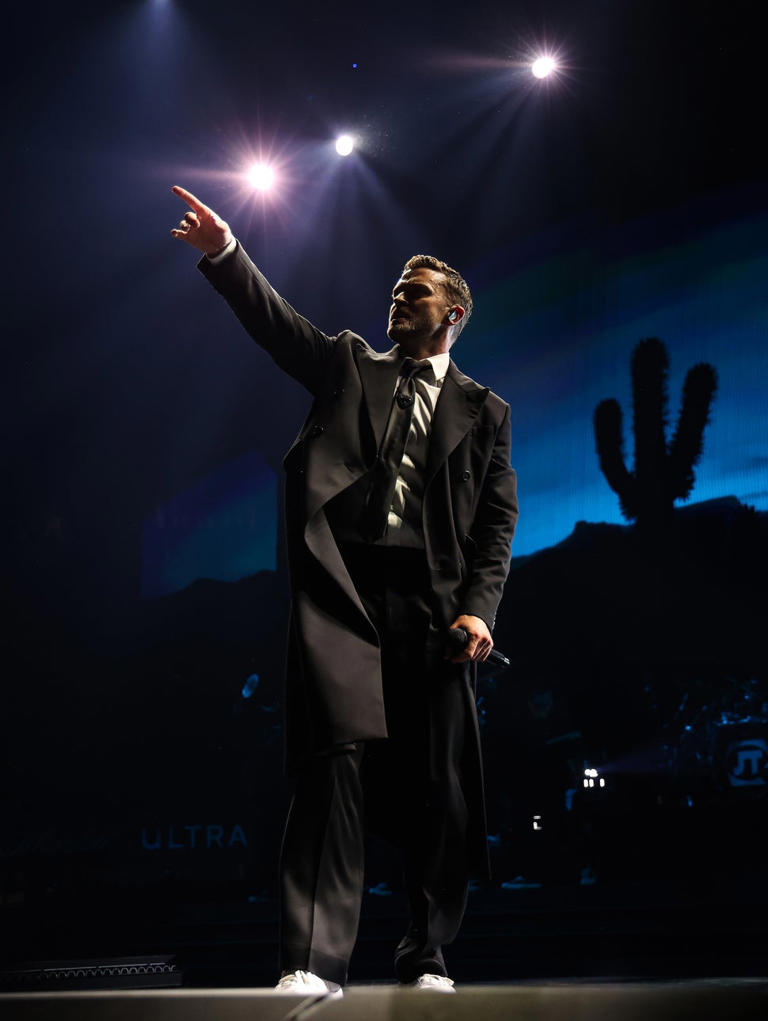 Justin Timberlake performs onstage during The Forget Tomorrow World Tour at Madison Square Garden on June 25, 2024 in New York City. Kevin Mazur/Getty Images for Live Nation