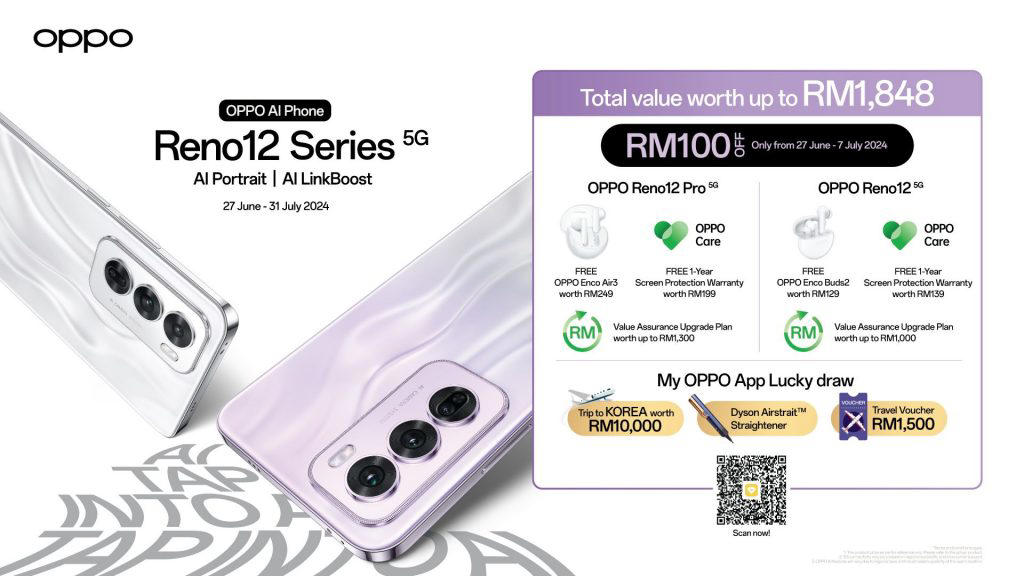 oppo reno 12 malaysia: genai photography features, powered by mediatek dimensity 7300-energy for reno