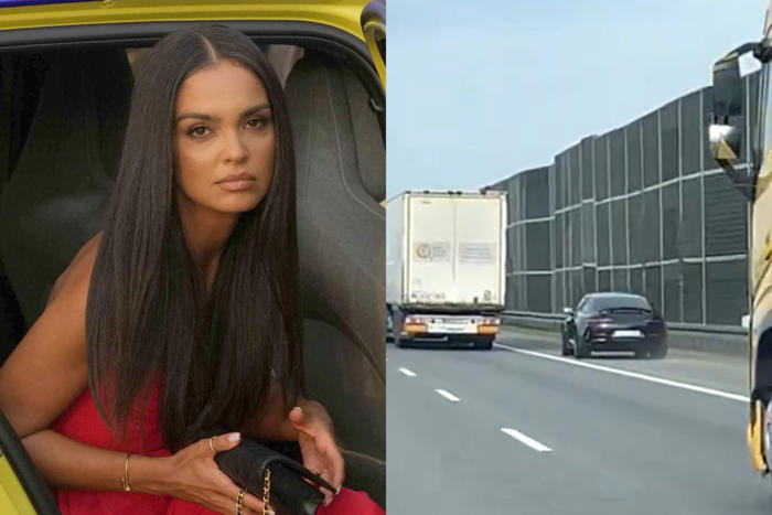 szaleńcza jazda auta klaudii el dursi na autostradzie. nagranie trafiło do sieci. internauci wściekli