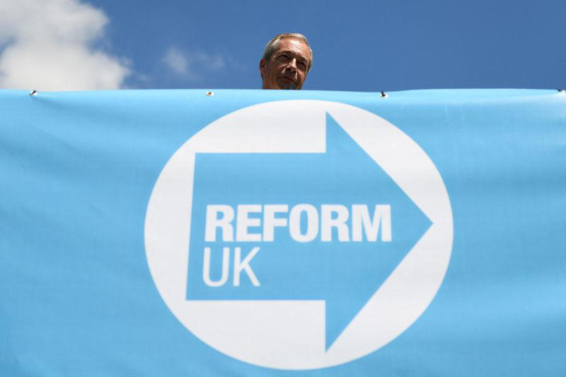 support for farage's reform uk party drops after ukraine comments