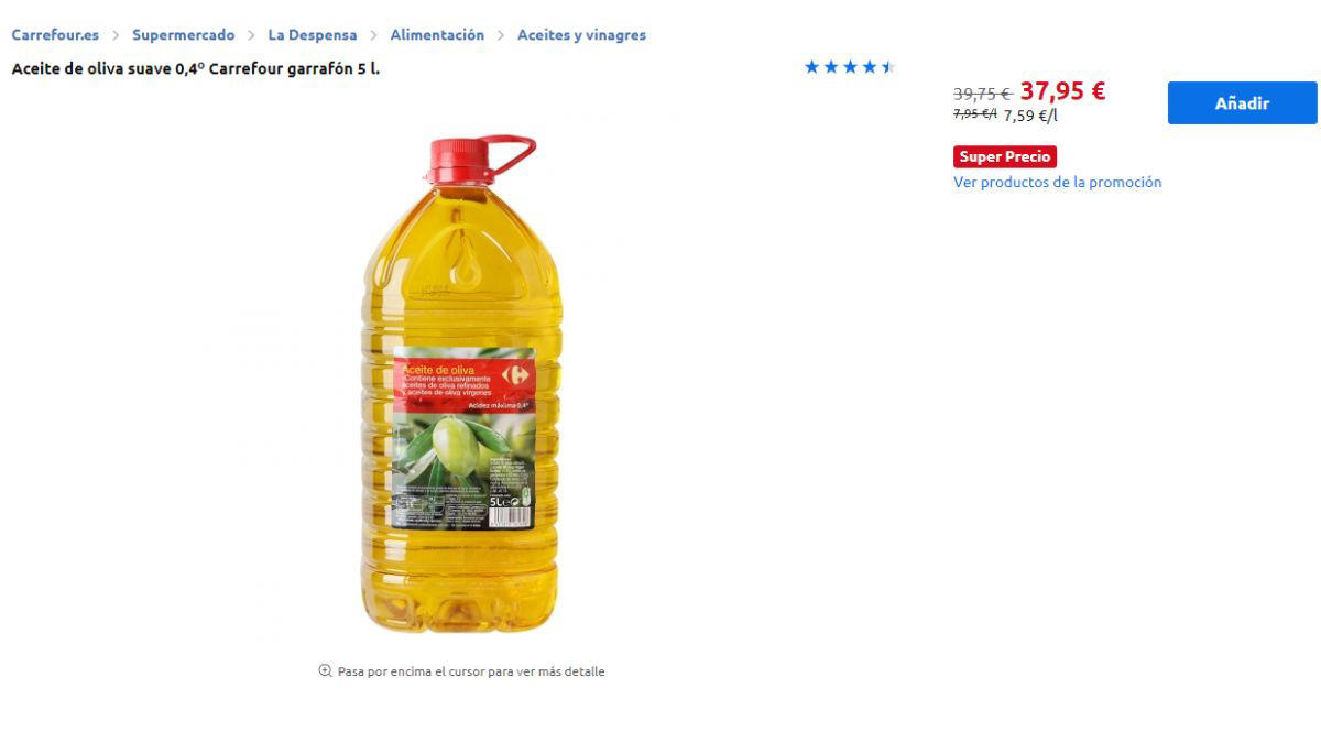ni mercadona, ni el corte inglés: el supermercado que baja el precio del aceite de oliva a 7 euros