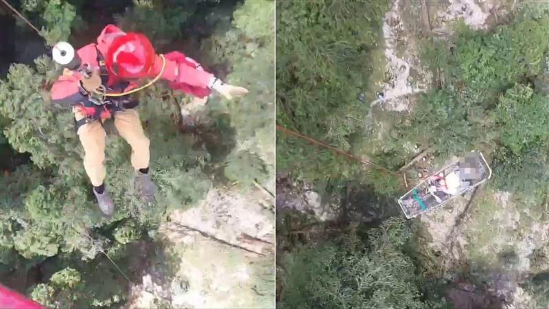悲劇！男攀干卓萬山摔落邊坡「摔斷頸椎」 空勤出動直升機吊掛救援