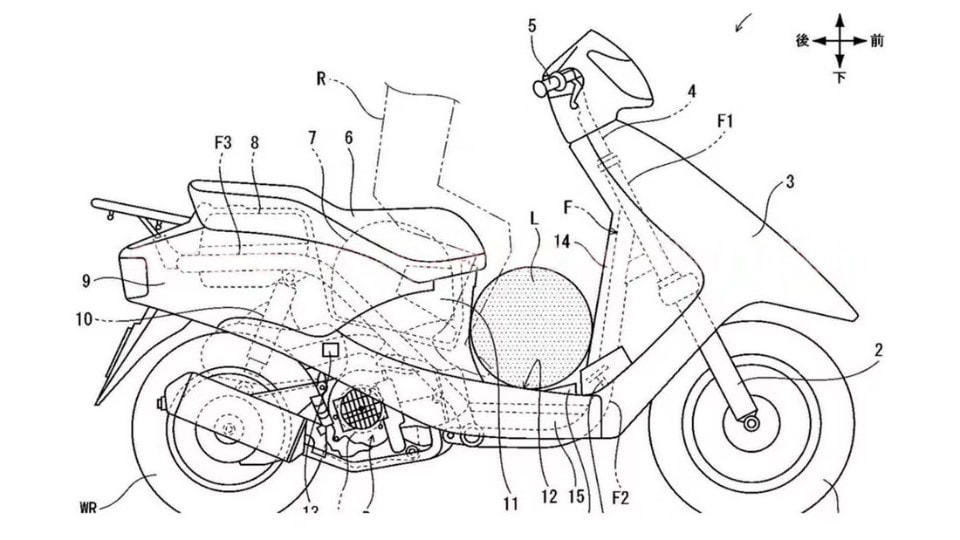honda brevetta uno scooter (ibrido) con acceleratore a pedale