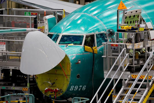 A Boeing 737 MAX aircraft is assembled at the company's plant in Renton, Washington, U.S. June 25, 2024. Jennifer Buchanan/Pool via REUTERS